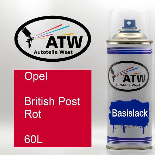 Opel, British Post Rot, 60L: 400ml Sprühdose, von ATW Autoteile West.